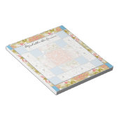 Personalisiertes Notepad auf dem Chimney Quilt Notizblock (angewinkelt)