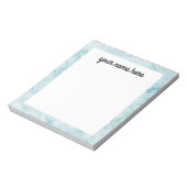 Personalisiertes Notepad aus blauem Marmor Notizblock (Rotiert)