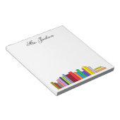 personalisiertes Notepad "Bücher" Notizblock (angewinkelt)