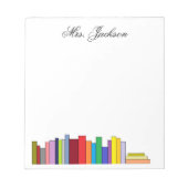 personalisiertes Notepad "Bücher" Notizblock (Vorderseite)