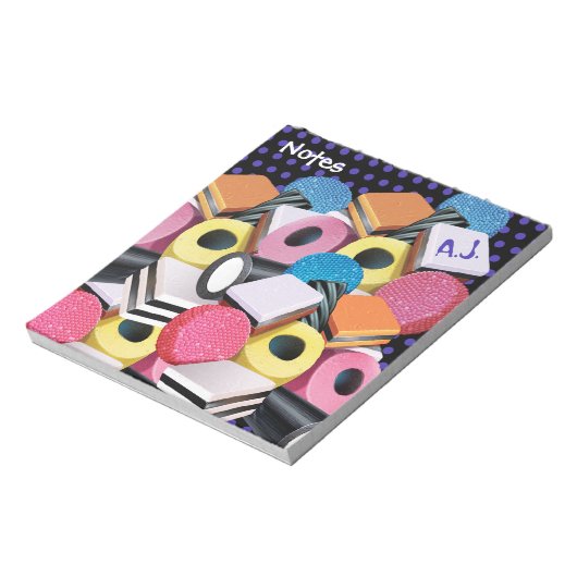 Personalisiertes Notepad Candy Allsordesign Notizblock (Rotiert)