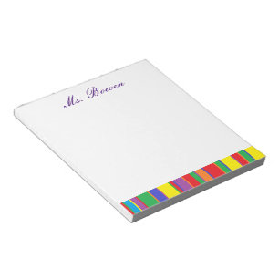 personalisiertes Notepad "Farben" Notizblock