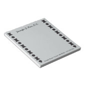 Personalisiertes Notepad mit geometrischen Klammer Notizblock (angewinkelt)