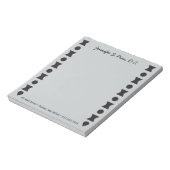 Personalisiertes Notepad mit geometrischen Klammer Notizblock (Rotiert)