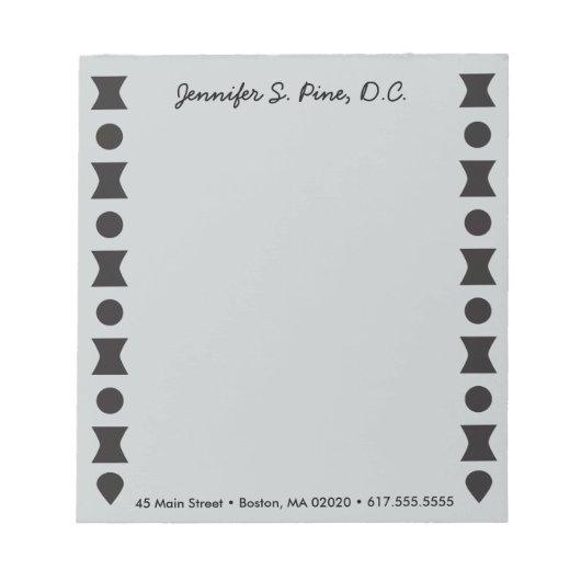Personalisiertes Notepad mit geometrischen Klammer Notizblock (Vorderseite)