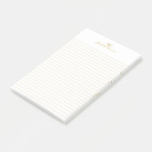 Personalisiertes Notepad mit goldenem Diamant Post-it Klebezettel (angewinkelt)