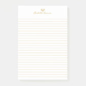 Personalisiertes Notepad mit goldenem Diamant Post-it Klebezettel (Vorderseite)