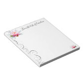 Personalisiertes Notepad mit Wasserlilie Notizblock (angewinkelt)
