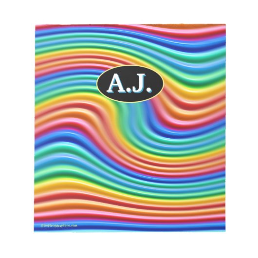 Personalisiertes Notepad Rainbow Pricing Notizblock (Vorderseite)