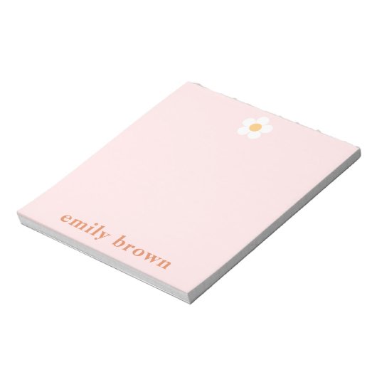 Personalisiertes Notepad Retro Daisy Benutzerdefin Notizblock (Rotiert)