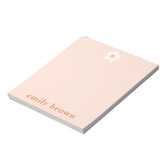Personalisiertes Notepad Retro Daisy Benutzerdefin Notizblock (Rotiert)