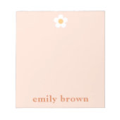 Personalisiertes Notepad Retro Daisy Benutzerdefin Notizblock (Vorderseite)