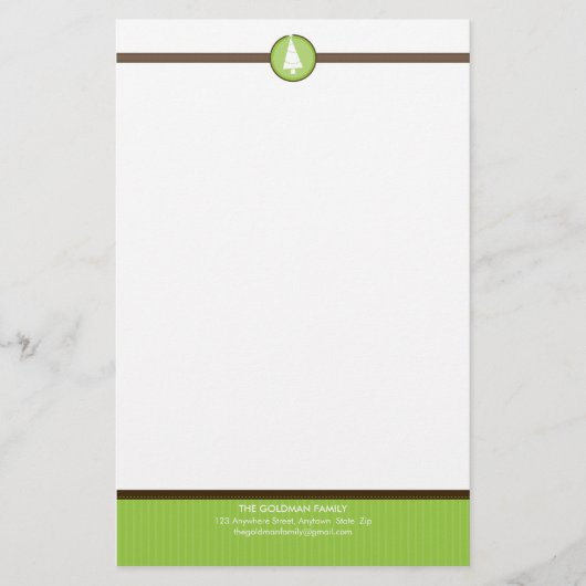 PERSONALISIERTES NOTEPAPIER: Stripedheft 6 Briefpapier (Vorderseite)