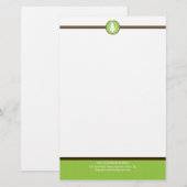 PERSONALISIERTES NOTEPAPIER: Stripedheft 6 Briefpapier (Vorne/Hinten)