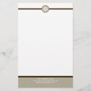 PERSONALISIERTES NOTEPAPIER: Stripedstitch 2 Briefpapier