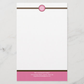 PERSONALISIERTES NOTEPAPIER: Stripedstitch 3 Briefpapier