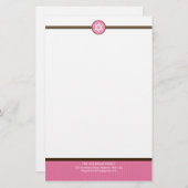 PERSONALISIERTES NOTEPAPIER: Stripedstitch 3 Briefpapier (Vorne/Hinten)