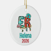 Personalisiertes Notfallkrankenschwester-Ornament, Keramik Ornament (Rechts)