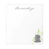 Personalisiertes Notizblock mit Zen-Art-Kiesstapel (Vorderseite)