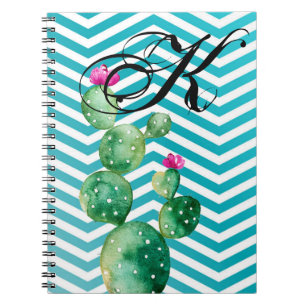Personalisiertes Notizbuch Boho Cacti Cactus Succu Notizblock
