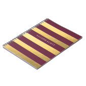 Personalisiertes Notizbuch Burgunders und des Notizblock (Linke Seite)