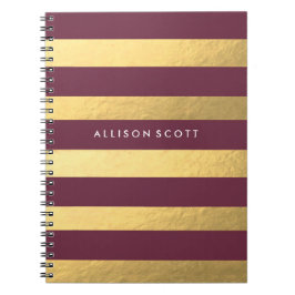 Personalisiertes Notizbuch Burgunders und des Notizblock