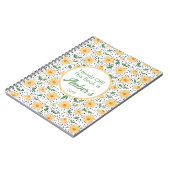 Personalisiertes Notizbuch – Daisy-Design Notizblock (Linke Seite)