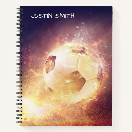 Personalisiertes Notizbuch Elektrischer Fußball (Vorderseite)