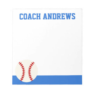 Personalisiertes Notizbuch für Baseball in beliebi Notizblock