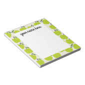 Personalisiertes Notizbuch Grüner Apfel Notizblock (angewinkelt)