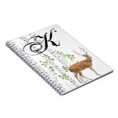 Personalisiertes Notizbuch Hirsch Doe Buck Wald Wo Notizblock (Rechte Seite)