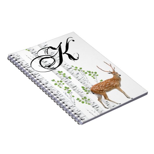 Personalisiertes Notizbuch Hirsch Doe Buck Wald Wo Notizblock (Rechte Seite)