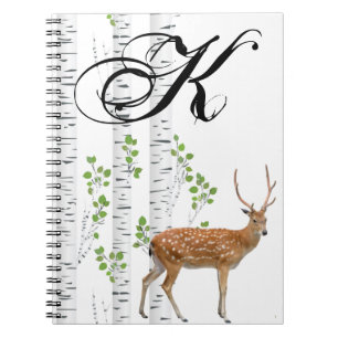 Personalisiertes Notizbuch Hirsch Doe Buck Wald Wo Notizblock