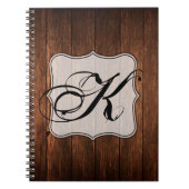 Personalisiertes Notizbuch Land Holz rustikal Notizblock (Vorderseite)