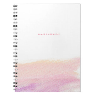 Personalisiertes Notizbuch mit Aquarell-Wasch-Tech Notizblock