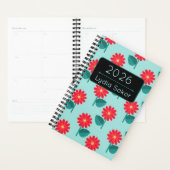 Personalisiertes Notizbuch mit Blumenmuster für 20 Planer (Anzeige)