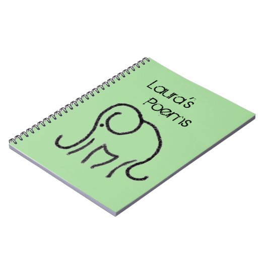 Personalisiertes Notizbuch mit Minimalistic Notizblock (Linke Seite)