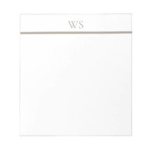 Personalisiertes Notizbuch mit Monogramm in Taupe