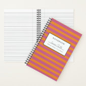 Personalisiertes Notizbuch mit orangefarbenen und (Innen)