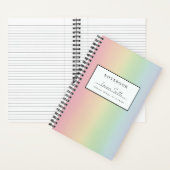 Personalisiertes Notizbuch mit Pastell-Regenbogen- (Innen)