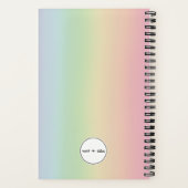 Personalisiertes Notizbuch mit Pastell-Regenbogen- (Rückseite)