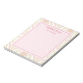 Personalisiertes Notizbuch mit pinker Art Nouveau Notizblock (Rotiert)