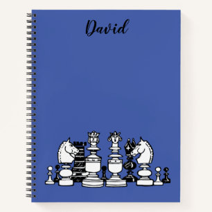 Personalisiertes Notizbuch mit Schachmotiv