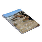 Personalisiertes Notizbuch Ocean Jetty Rocks Notizblock (Rechte Seite)