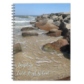 Personalisiertes Notizbuch Ocean Jetty Rocks Notizblock (Vorderseite)