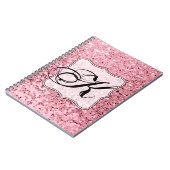 Personalisiertes Notizbuch Rose Gold Glitzer Notizblock (Linke Seite)