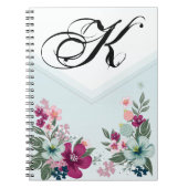 Personalisiertes Notizbuch Tropische Blume auf Blu Notizblock (Vorderseite)