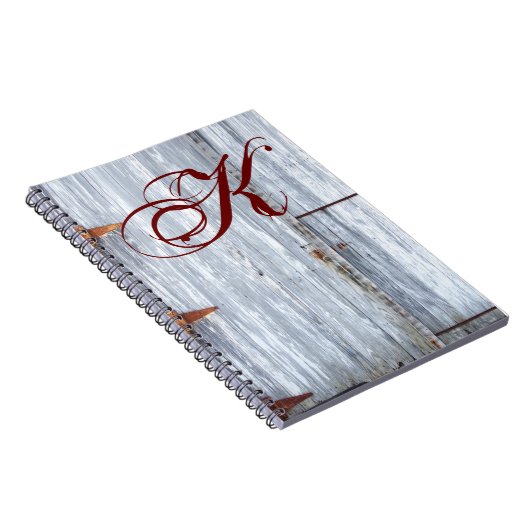 Personalisiertes Notizbuch Weißwaschholz Stalltür Notizblock (Rechte Seite)