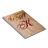 Personalisiertes Notizbuch Weizen auf Burlap Sack Notizblock (Rechte Seite)