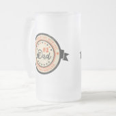 Personalisiertes Nr. 1 VATER Vintag Mattglas Bierglas (Vorderseite Links)